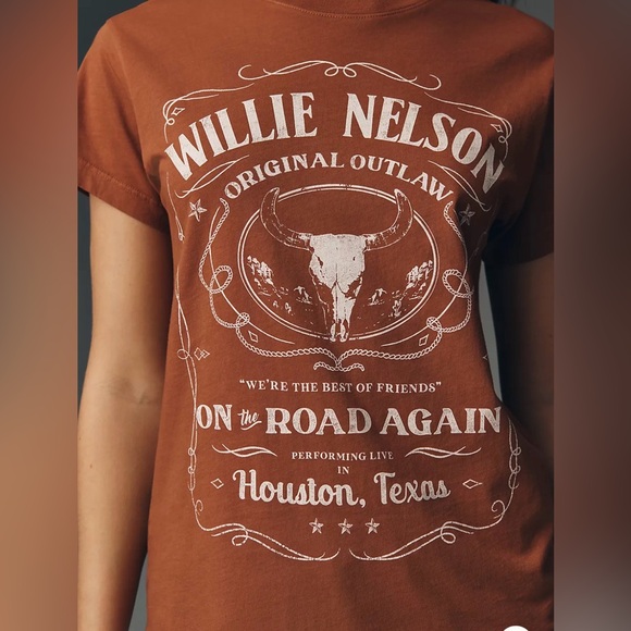 Anthropologie Tops - Anthropologie Letluv Willie Nelson T-Shirt